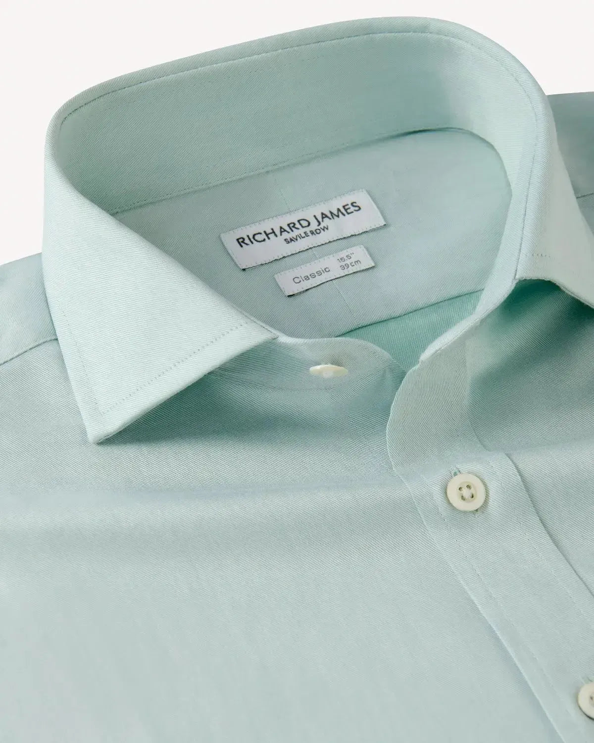 Richard James Classic Twill Shirt in Sage Green | Preamato Luxury