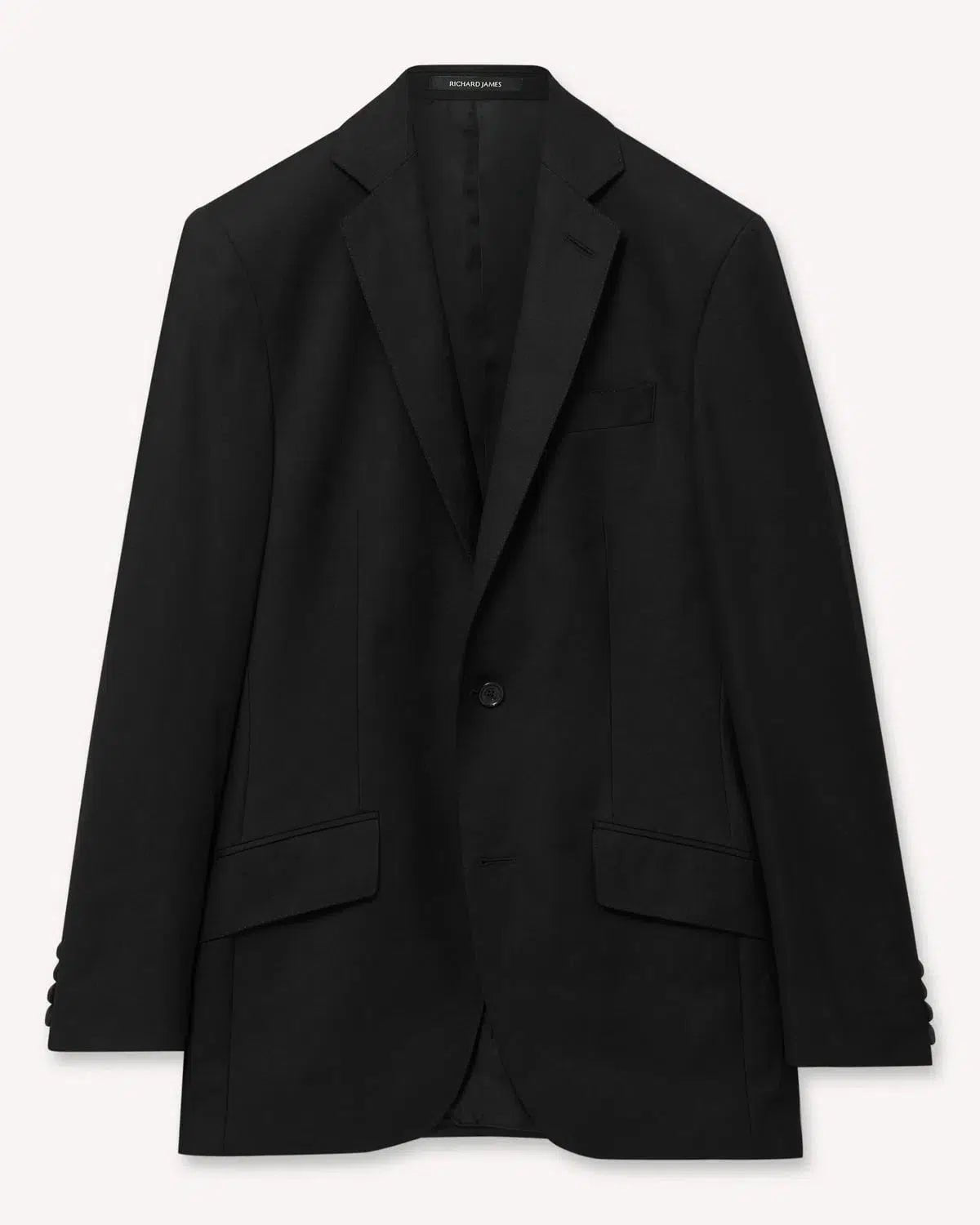 Richard James Hyde Fine Twill Suit Jacket Black | Preamato Luxury