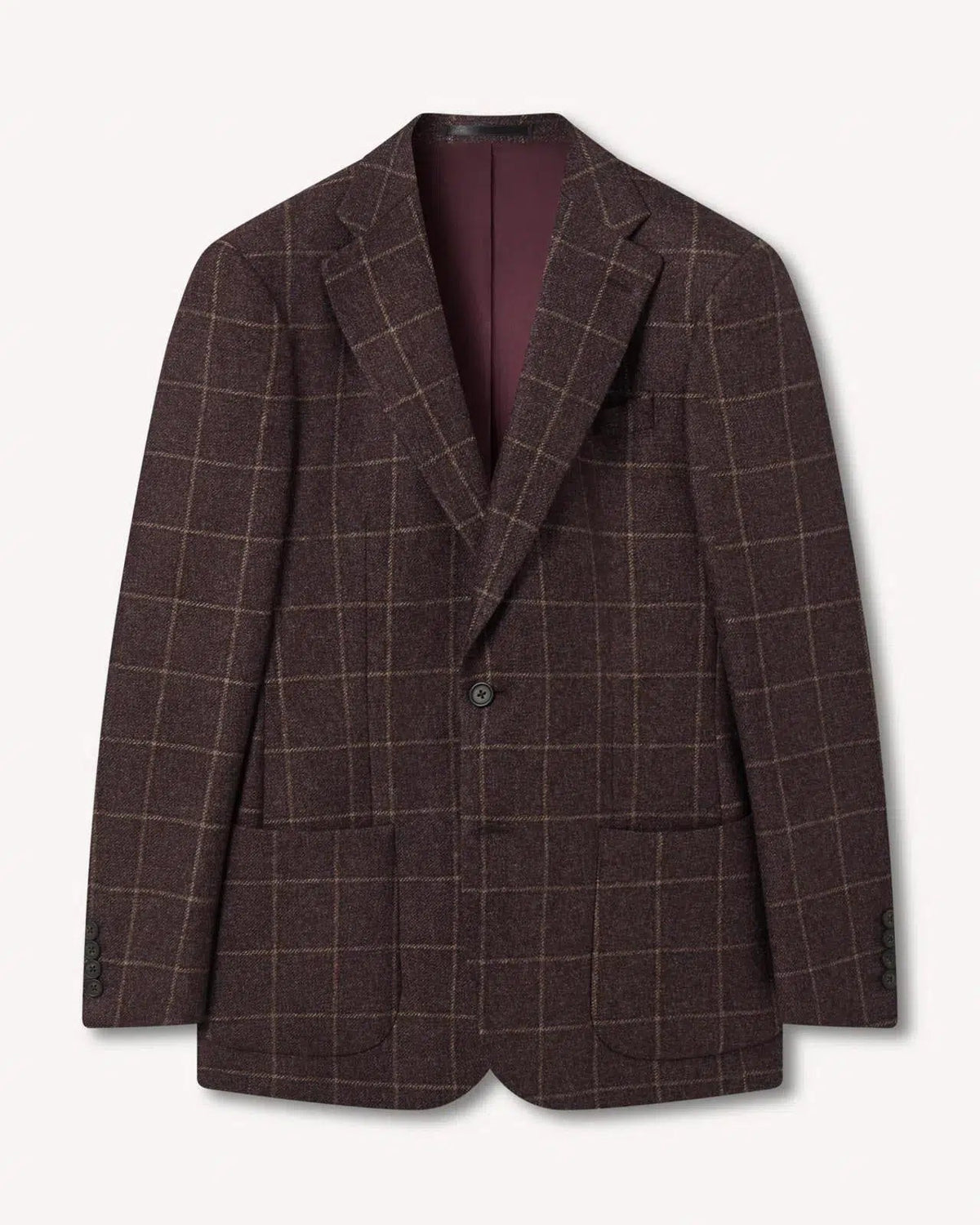 Richard James Large Window Check Tweed Jacket Brown/Camel | Preamato Luxury