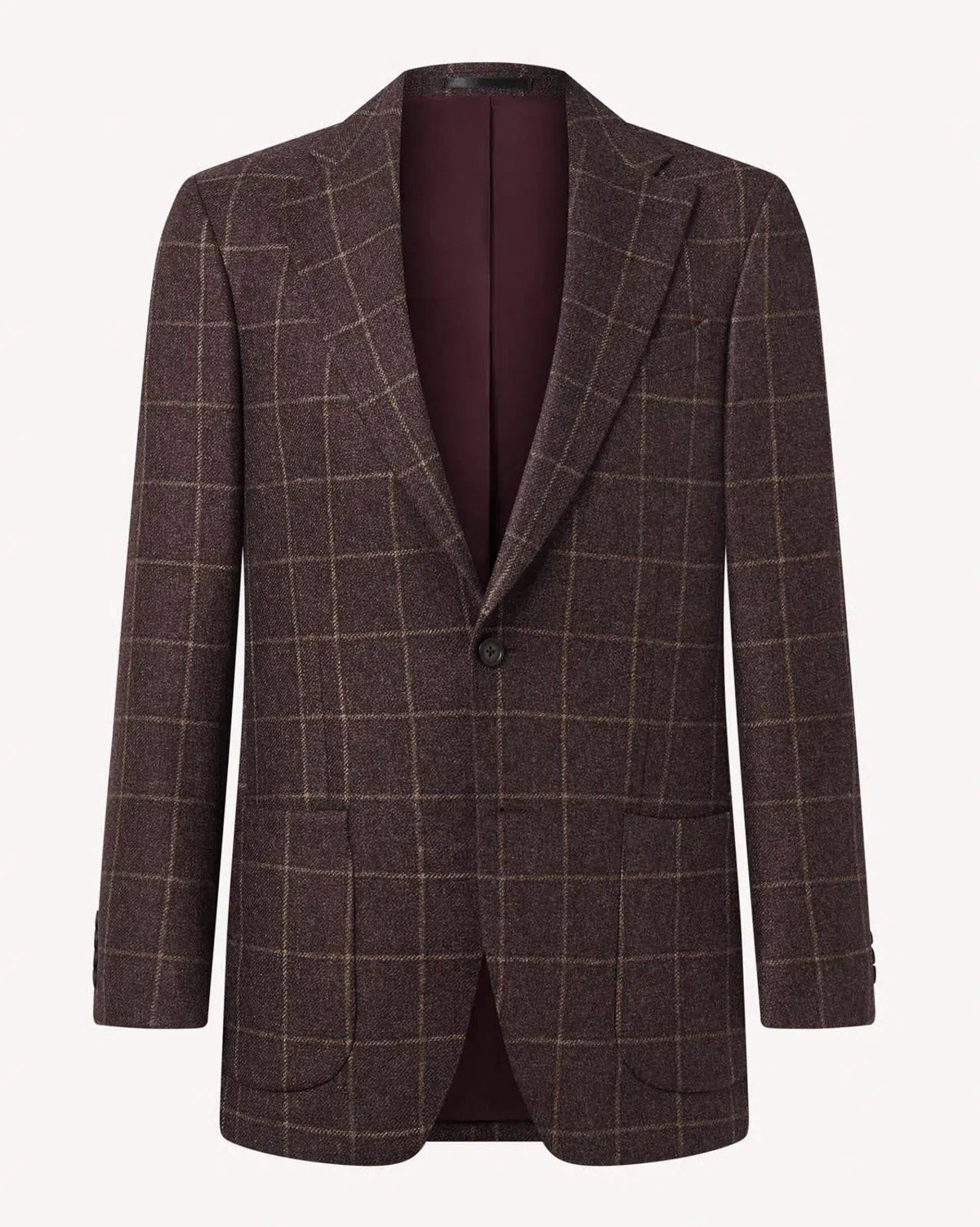 Richard James Large Window Check Tweed Jacket Brown/Camel | Preamato Luxury