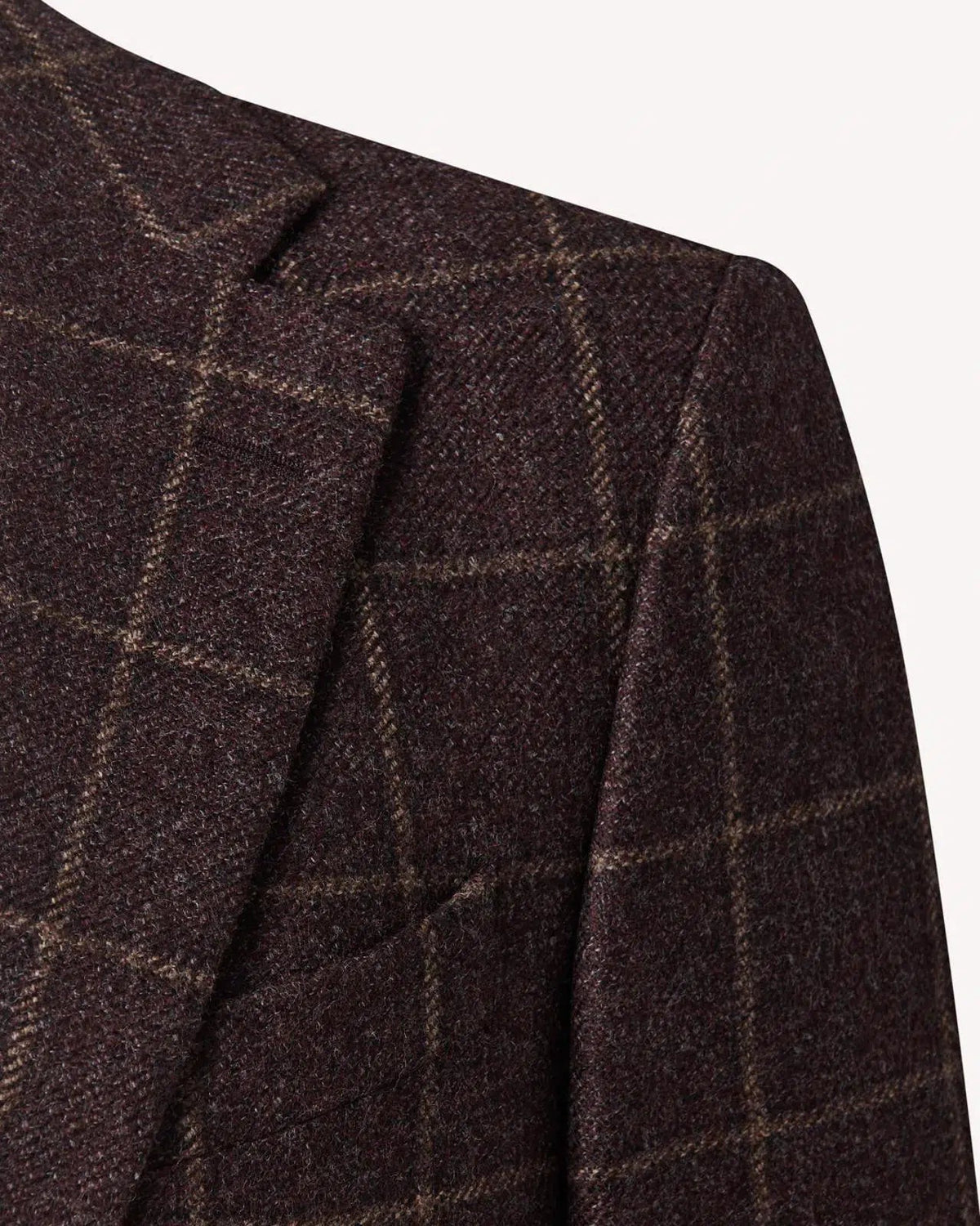 Richard James Large Window Check Tweed Jacket Brown/Camel | Preamato Luxury