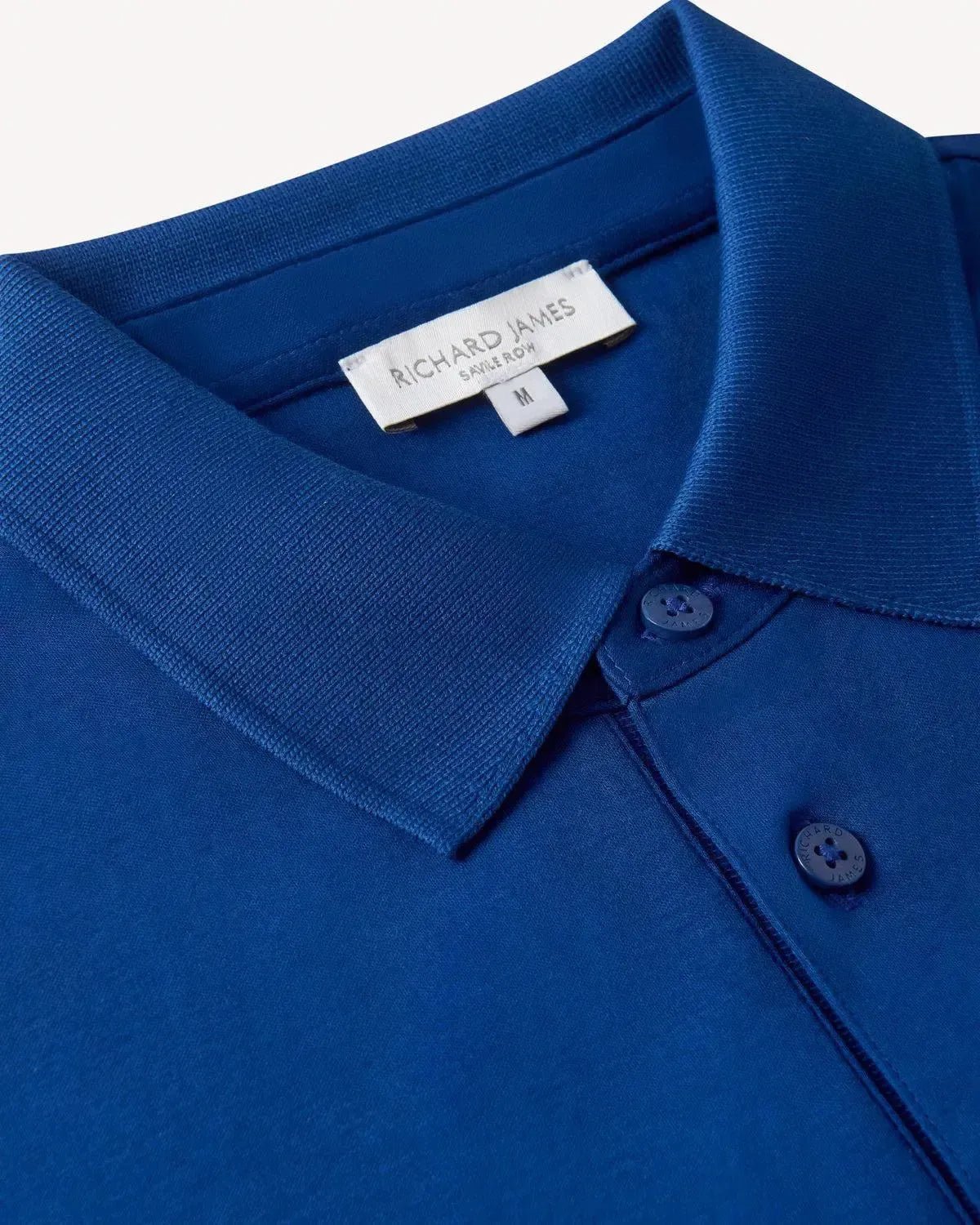 Richard James Mercerised Cotton Polo Shirt Air Force Blue | Preamato Luxury
