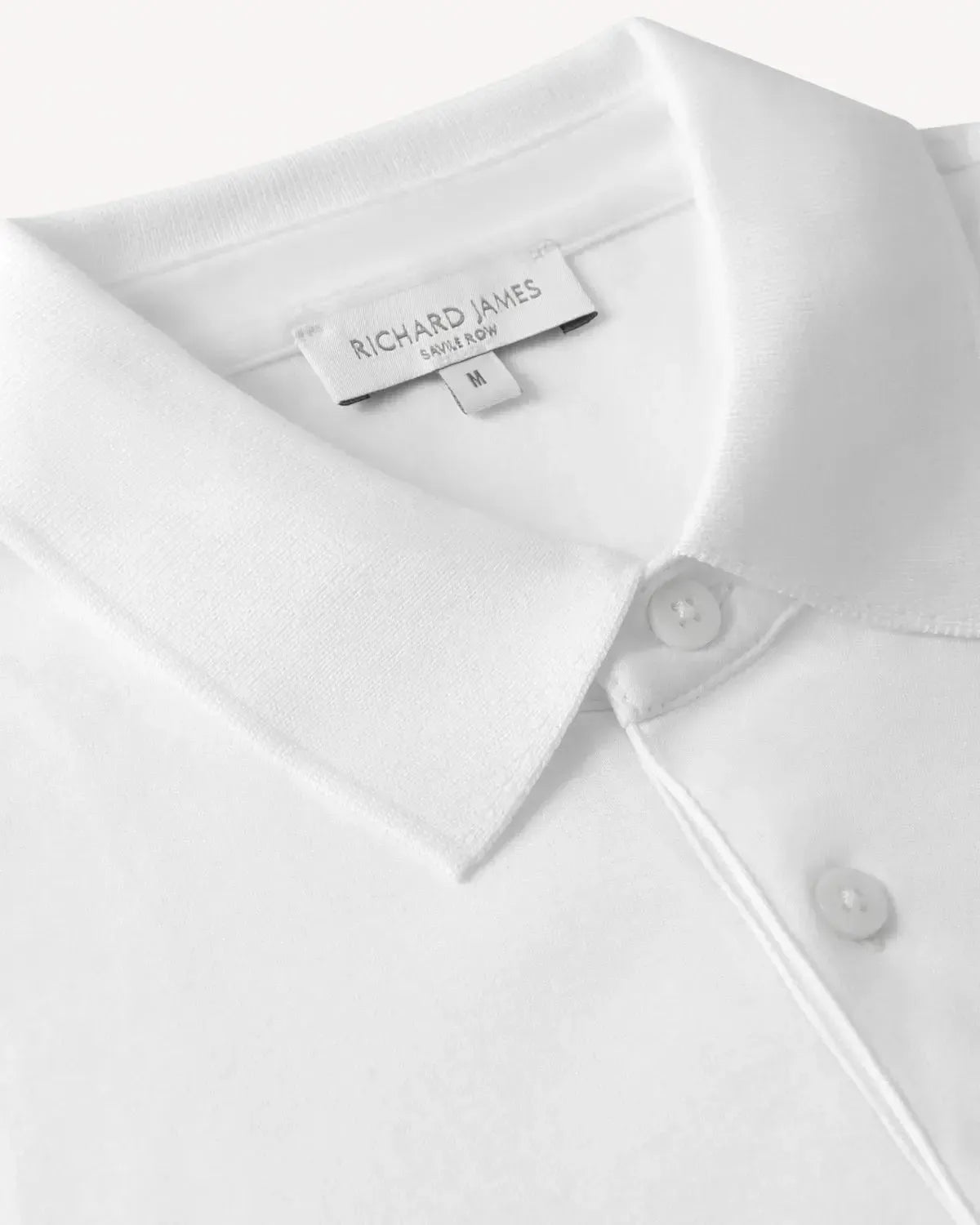 Richard James Mercerised Cotton Polo Shirt White | Preamato Luxury