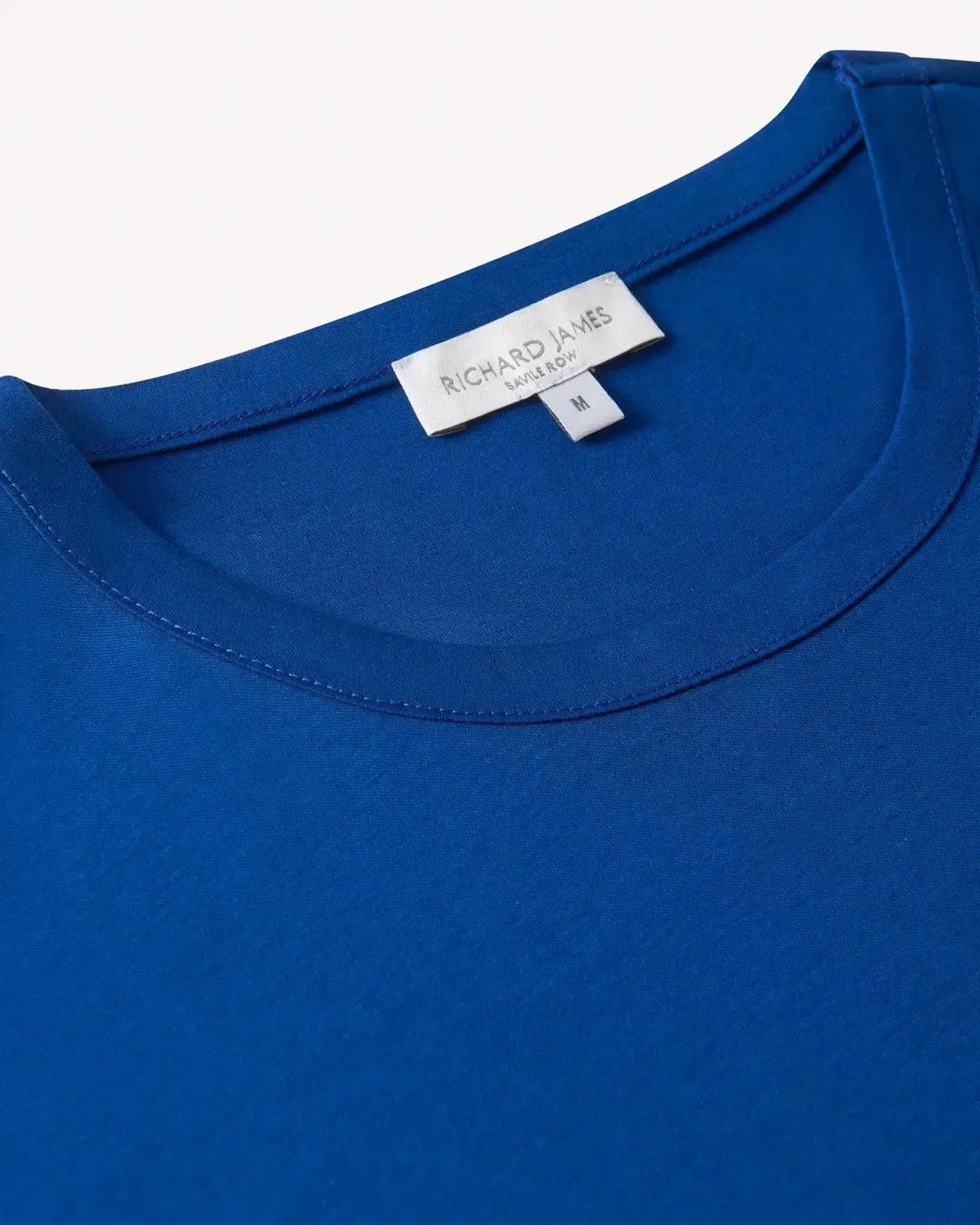 Richard James Mercerised Cotton T-Shirt Air Force Blue | Preamato Luxury