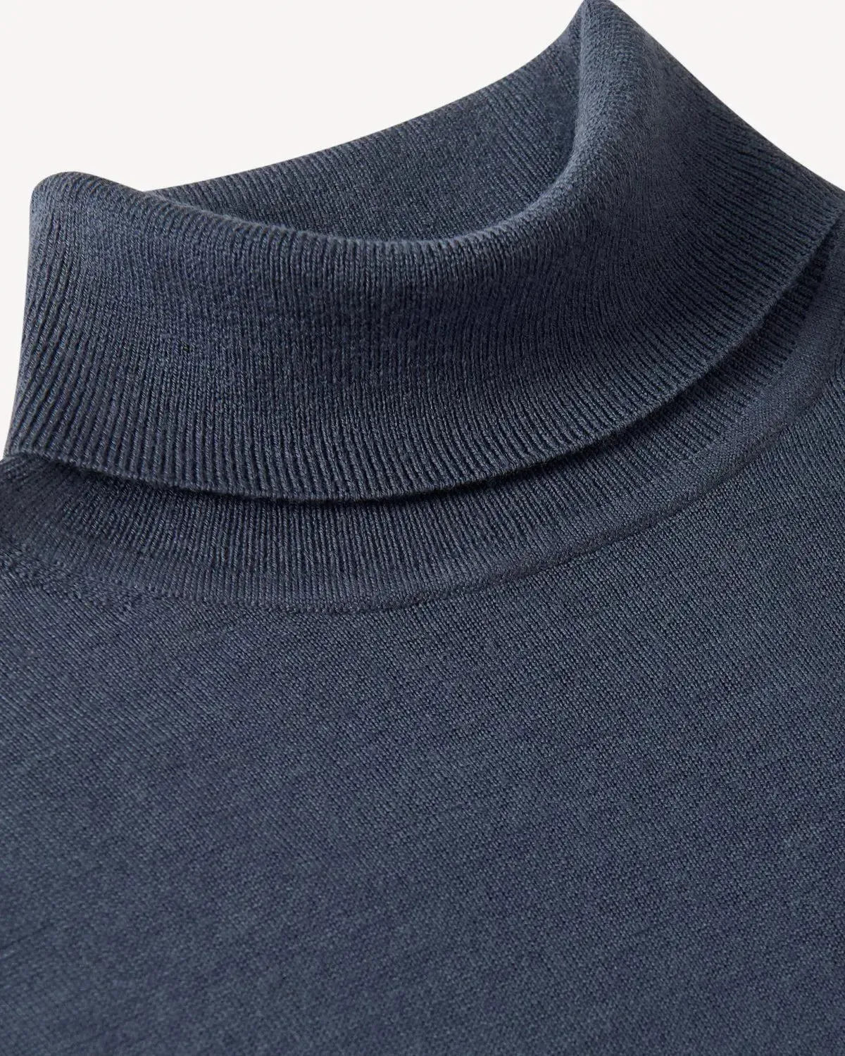 Richard James Merino Wool Roll Neck Teal | Preamato Luxury