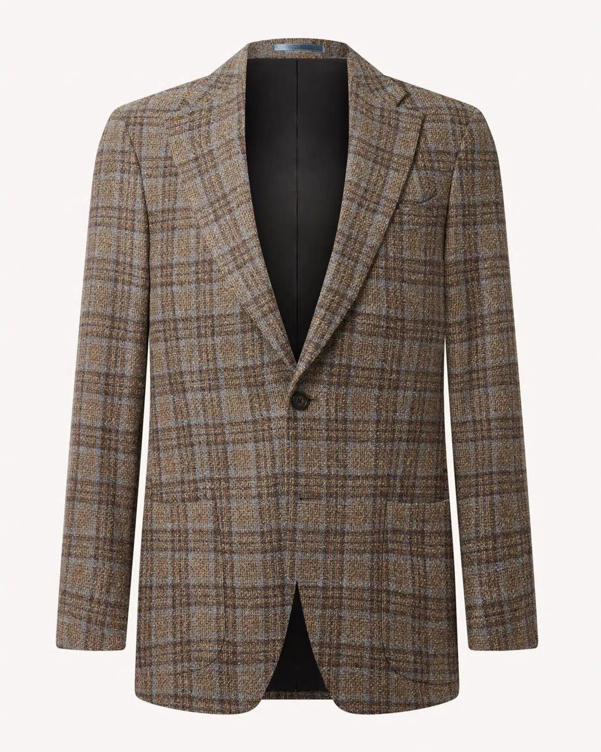 Richard James Overcheck Tweed Single Breasted Jacket Olive/Blues | Preamato Luxury