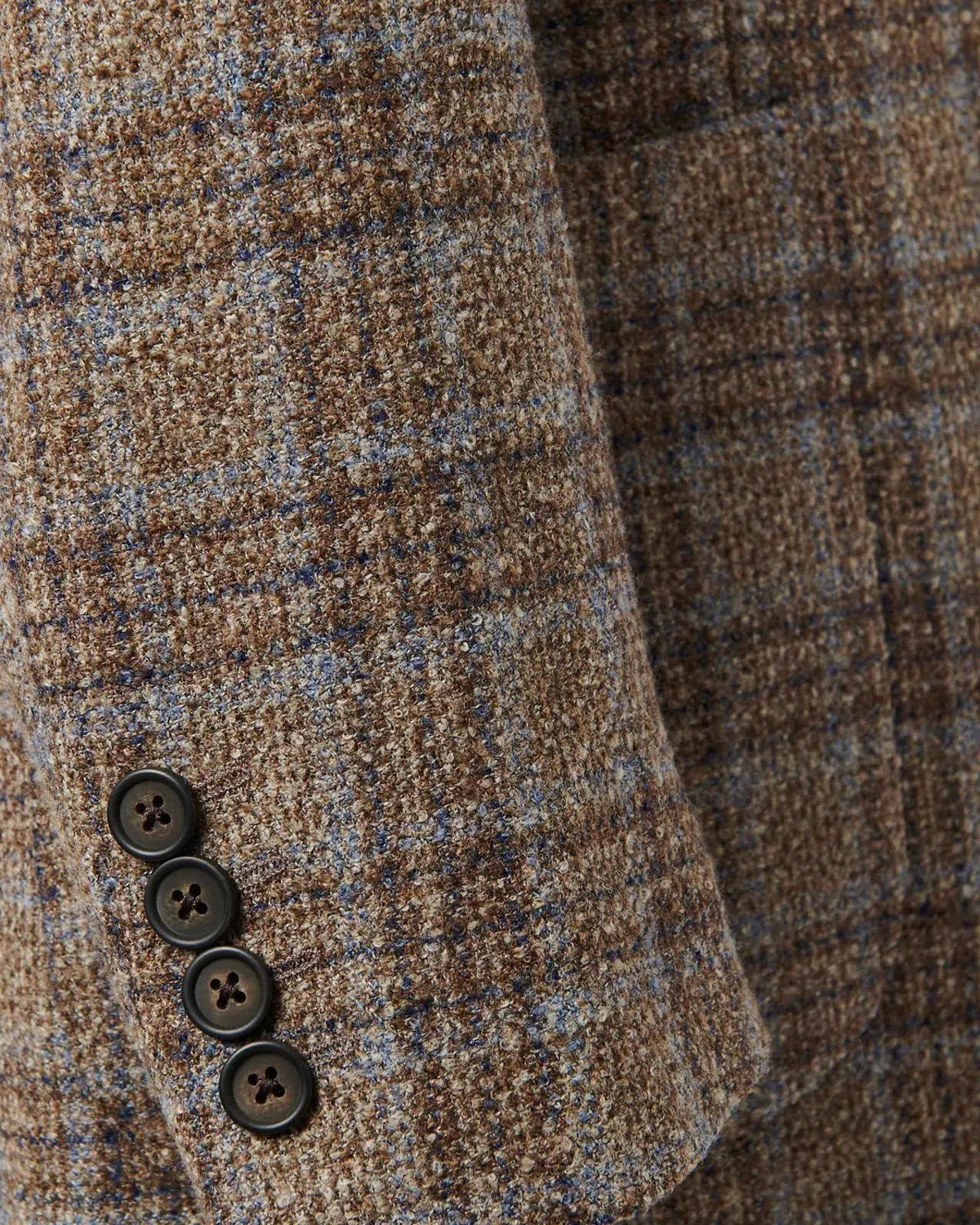 Richard James Overcheck Tweed Single Breasted Jacket Olive/Blues | Preamato Luxury