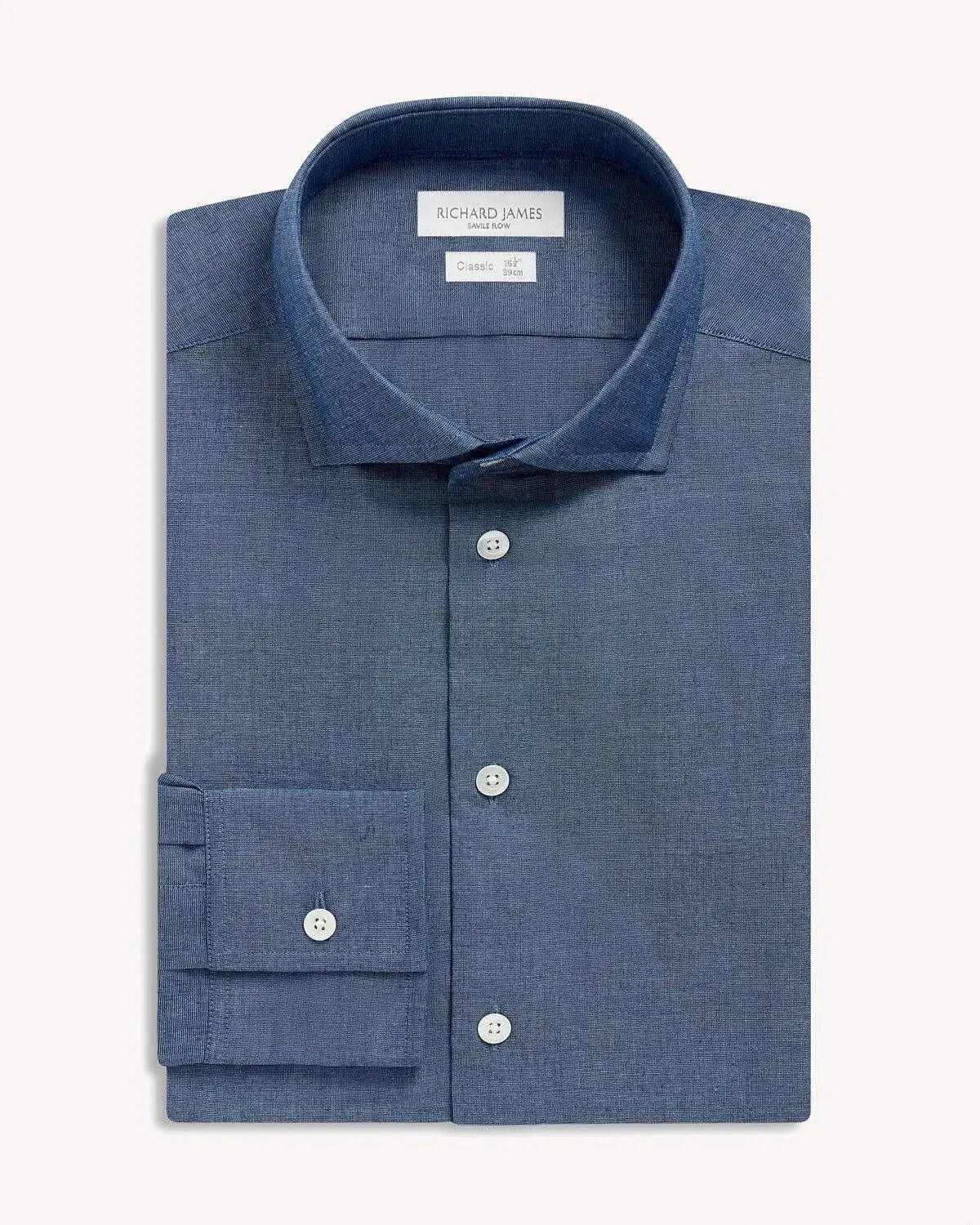 Richard James Poplin Shirt Blue | Preamato Luxury