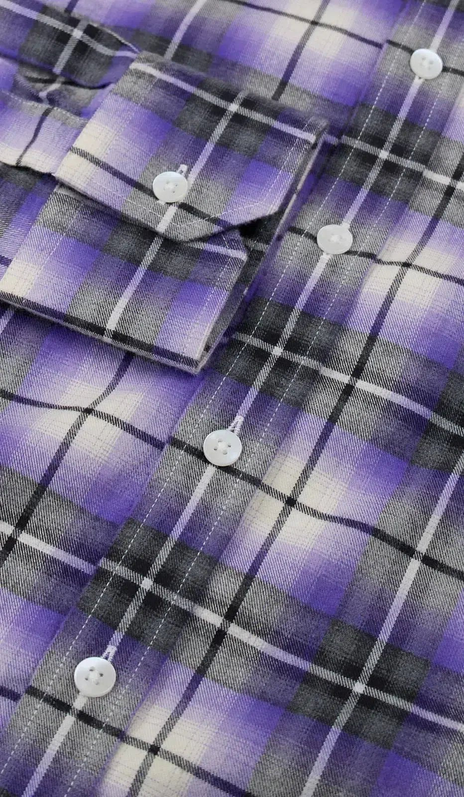Simon Carter Tailored Fit Check Shirt Blue/Black/White | Preamato Luxury