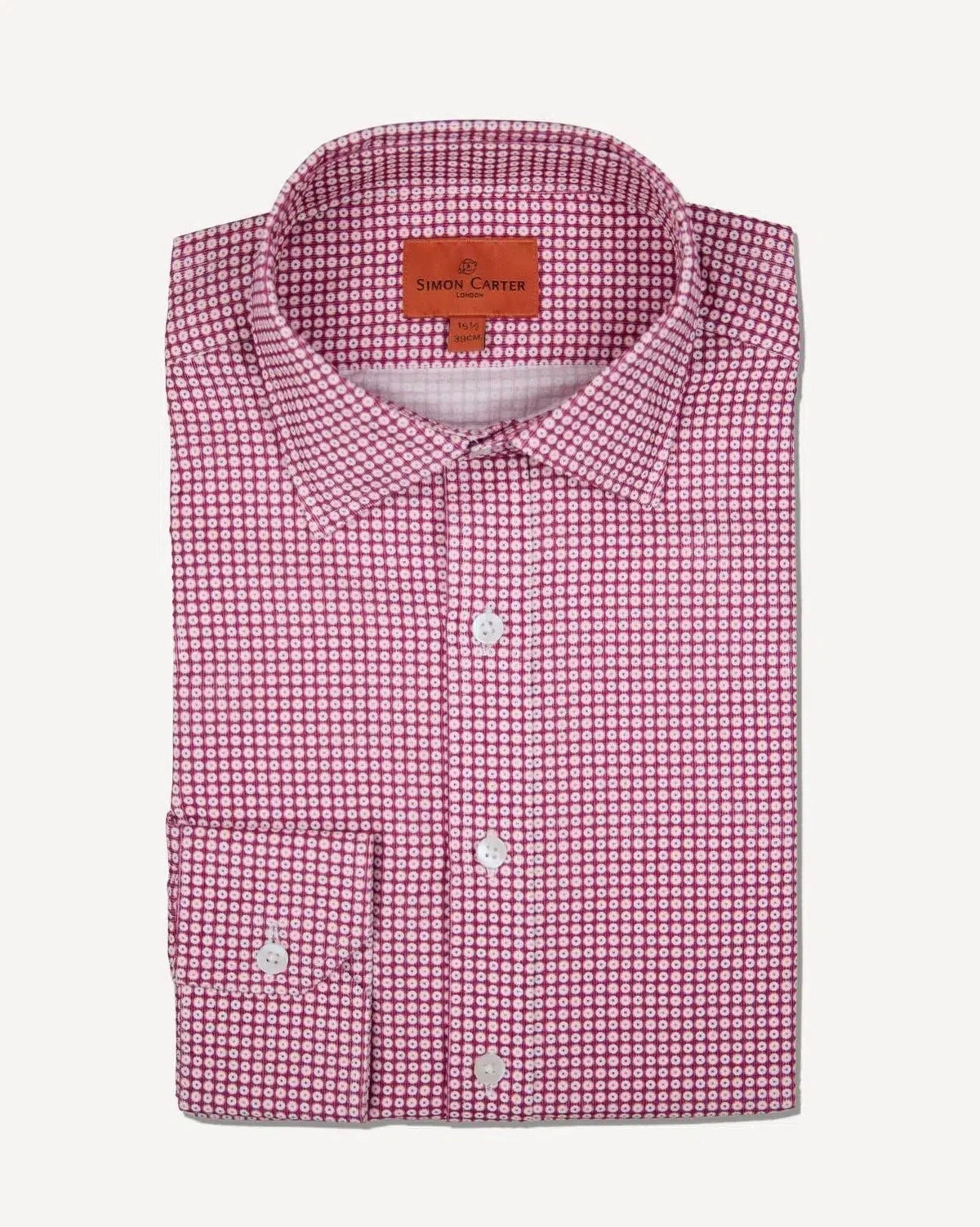 Simon Carter Tailored Fit Circle Shirt Purple/Navy/White | Preamato Luxury