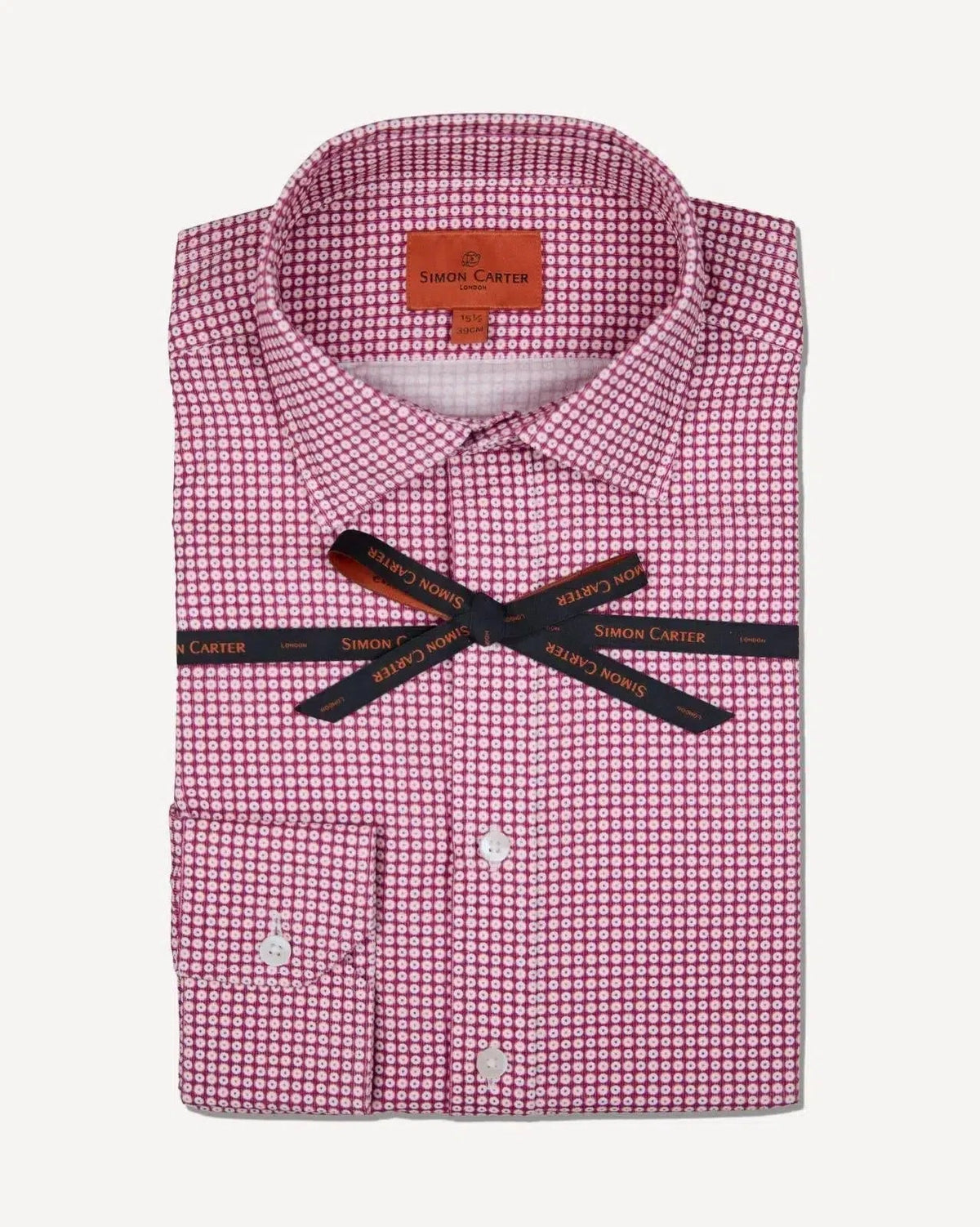 Simon Carter Tailored Fit Circle Shirt Purple/Navy/White | Preamato Luxury
