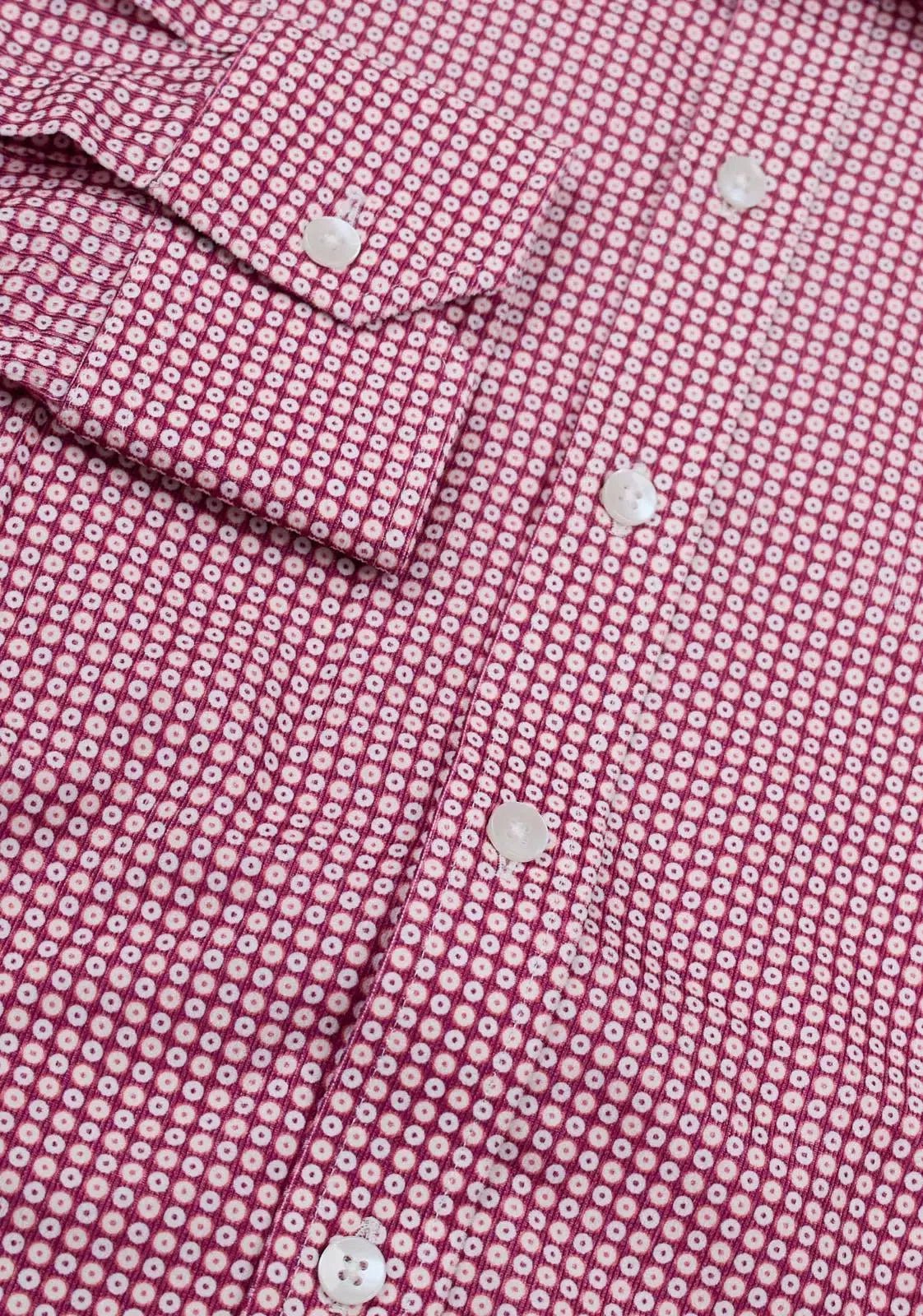 Simon Carter Tailored Fit Circle Shirt Purple/Navy/White | Preamato Luxury