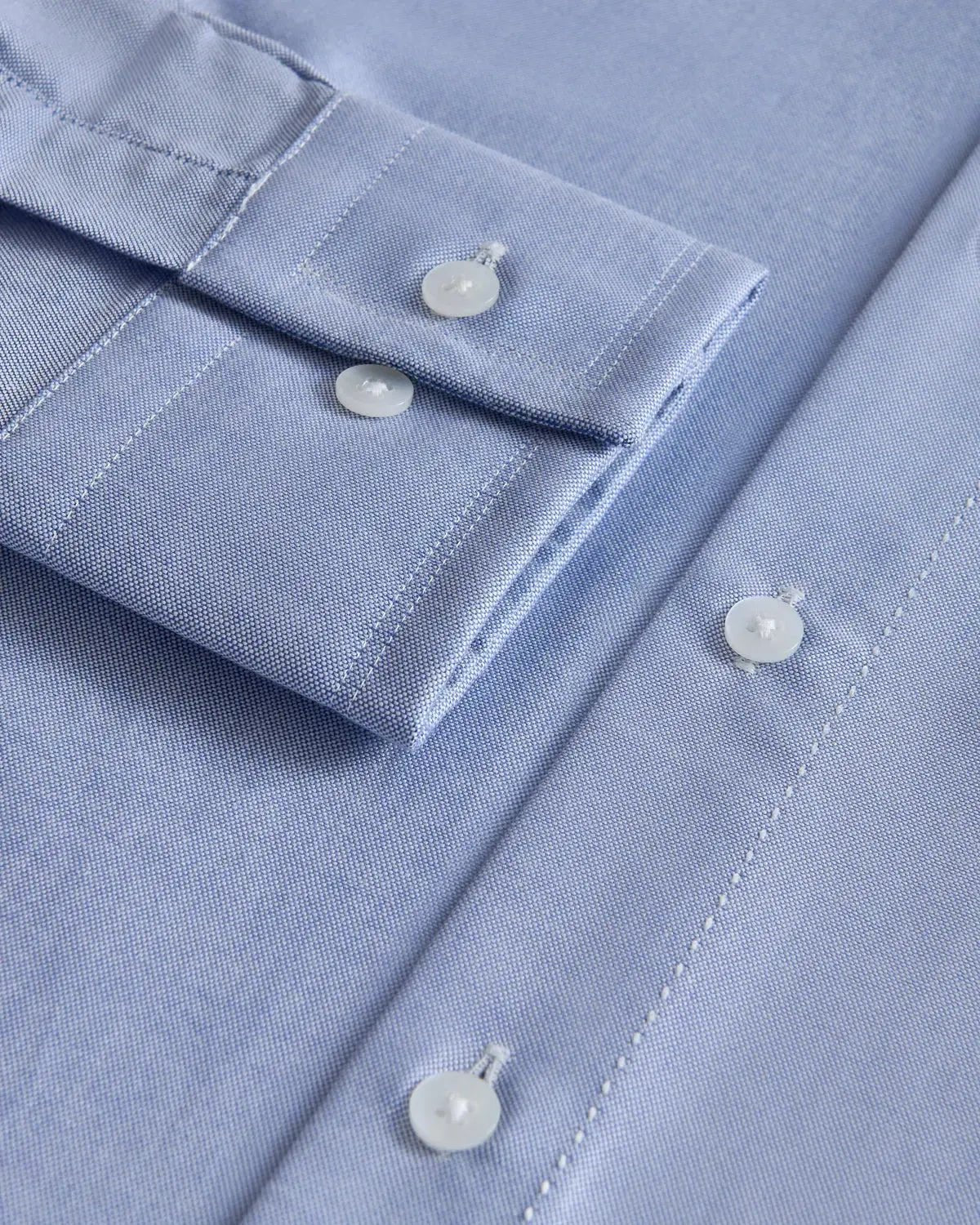 William Hunt Oxford Cotton Shirt Sky | Preamato Luxury